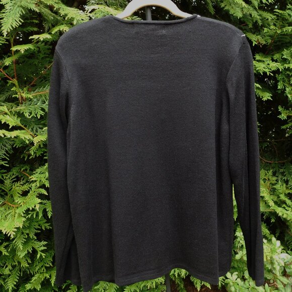 Segue Limited Zip Front V-Neck Embroidered Cardigan  Sweater NWT - Picture 3 of 3